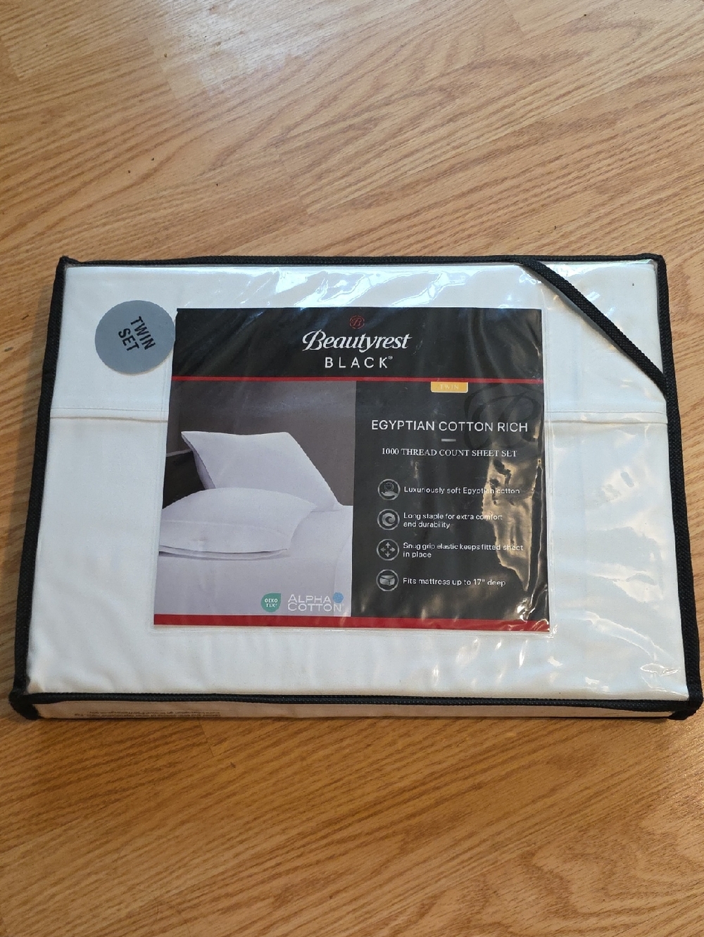Beautyrest Egyptian Cotton Twin White Sheet Set